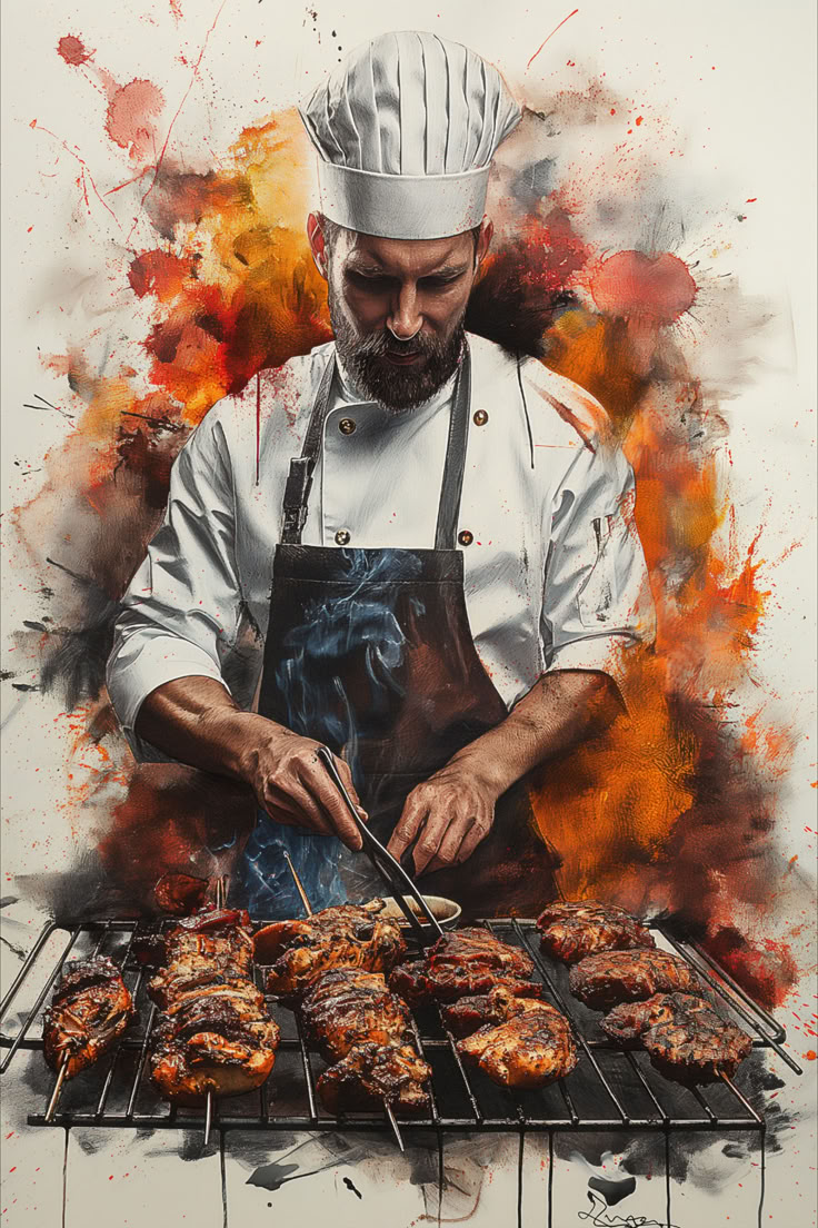 Professional chef cooking with passion and expertise